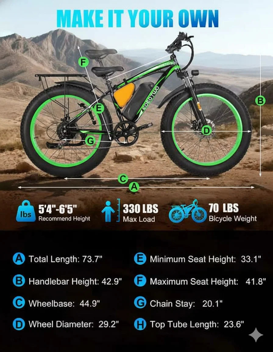 26" Fat Tire Electric Bike for Adults 4