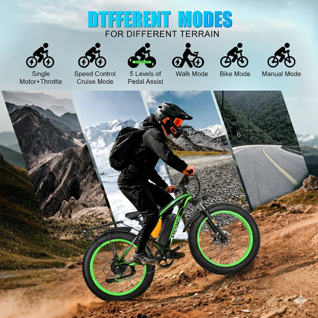26" Fat Tire Electric Bike for Adults 4