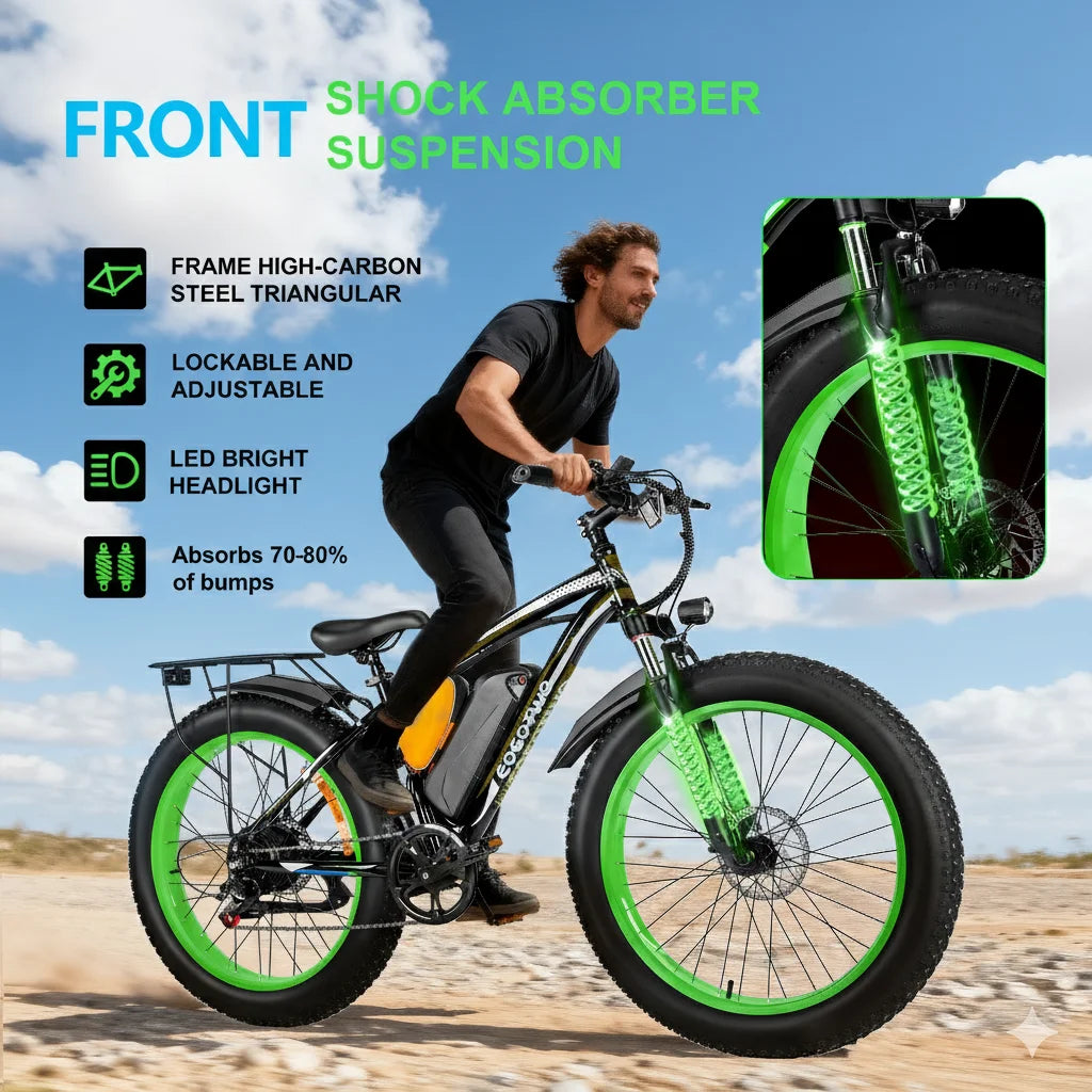 26" Fat Tire Electric Bike for Adults 4
