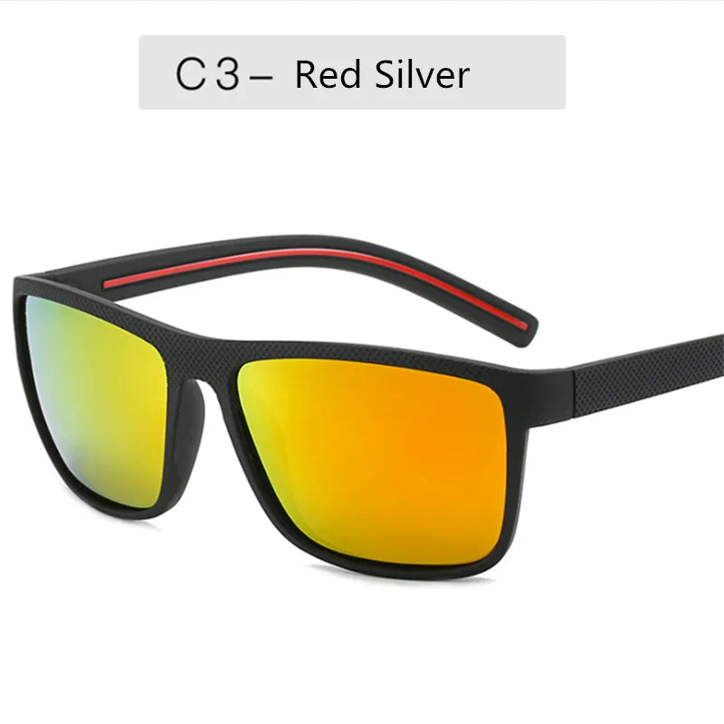 Square Polarized Sunglasses Men