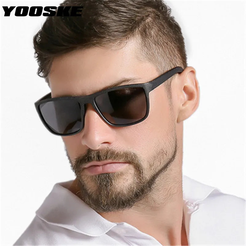 Square Polarized Sunglasses Men