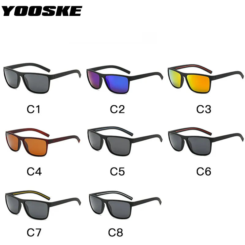 Square Polarized Sunglasses Men