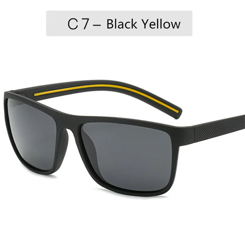 Square Polarized Sunglasses Men