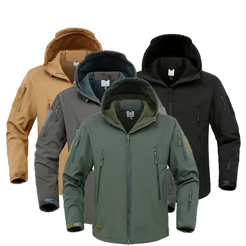 Miliary Shark Skin Soft Shell Jacket Men