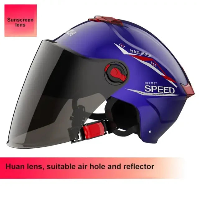 Winter Electric Bicycle Helmet with High-definition Lens,