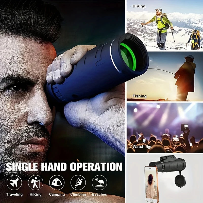 Portable 40x60 Zoom HD Monocular Telescope