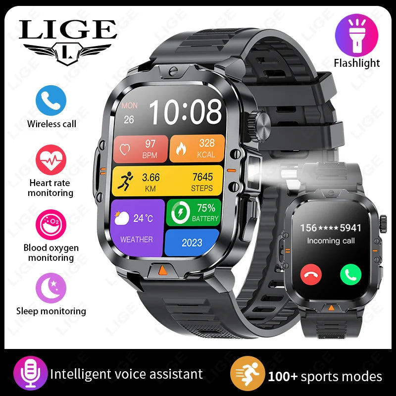 Flashlight Smartwatch For Men Women