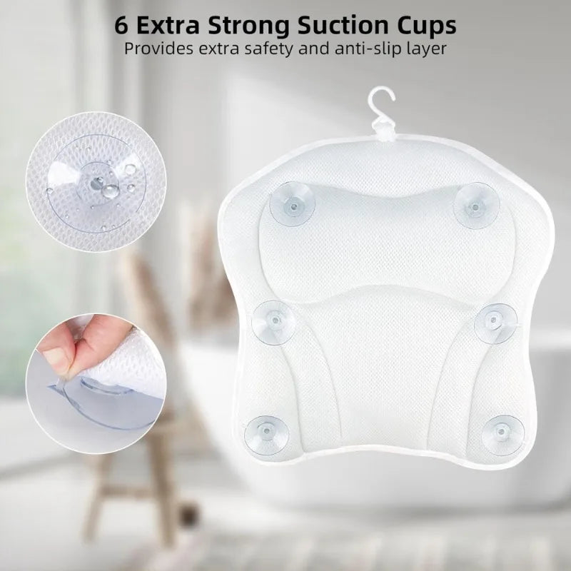 Neck and Back Support Luxury Bath Pillow for Relaxing