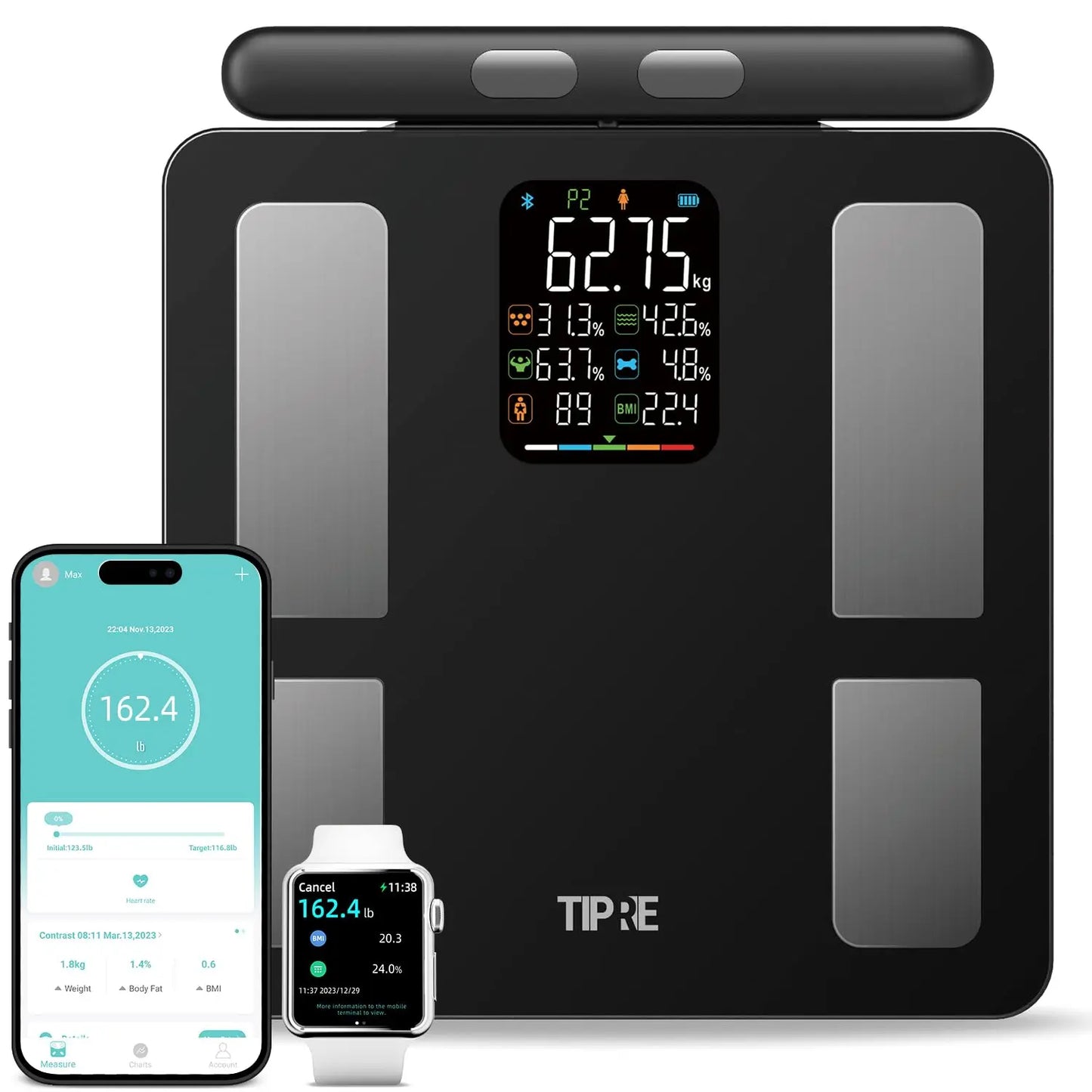 8-Electrode Smart Body Scale with Bluetooth