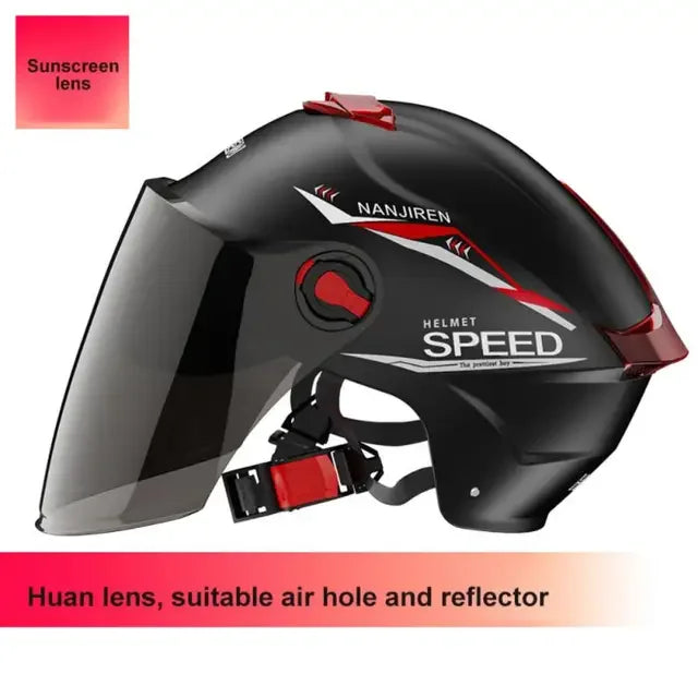 Winter Electric Bicycle Helmet with High-definition Lens,