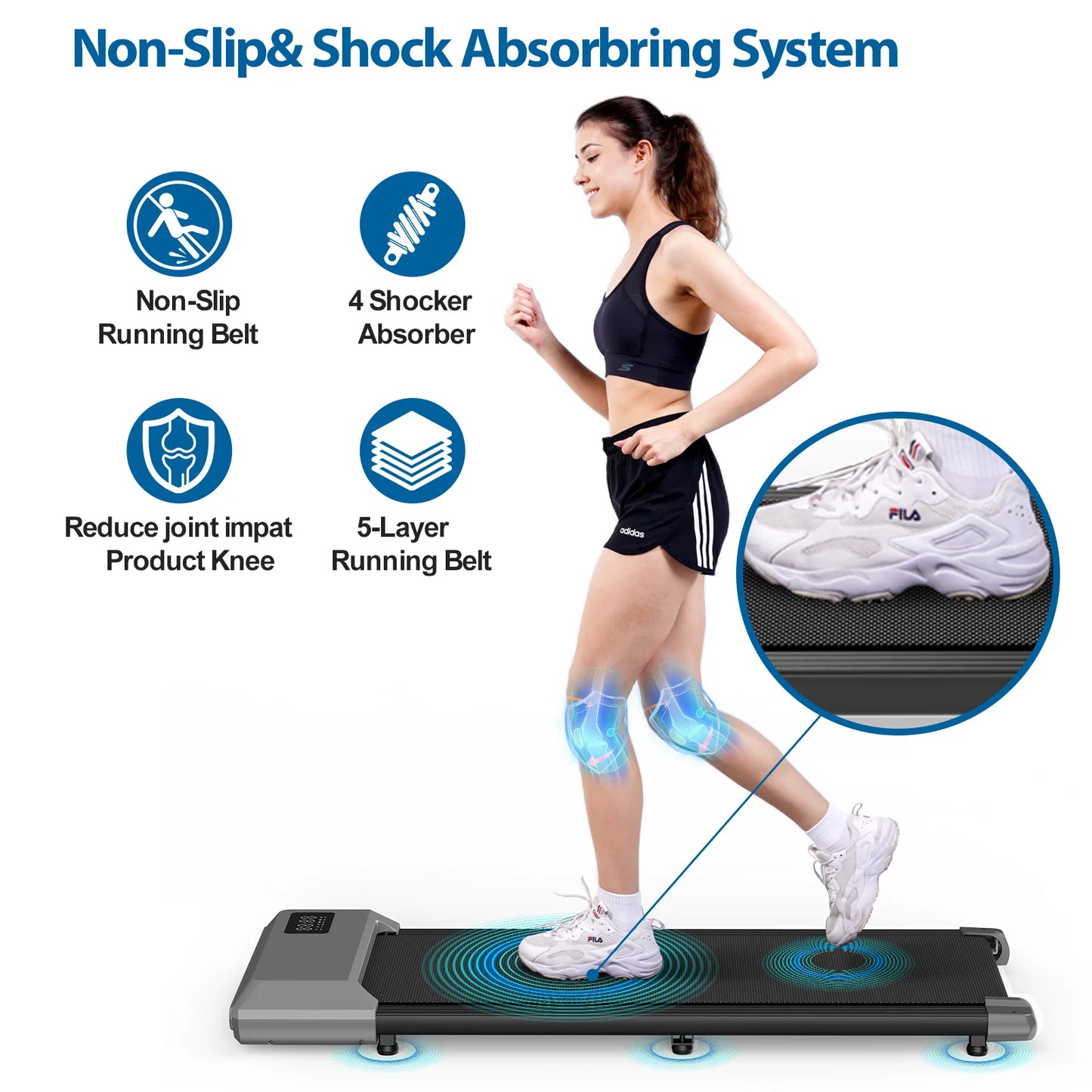 2in1 Walking Pad Mini Treadmill