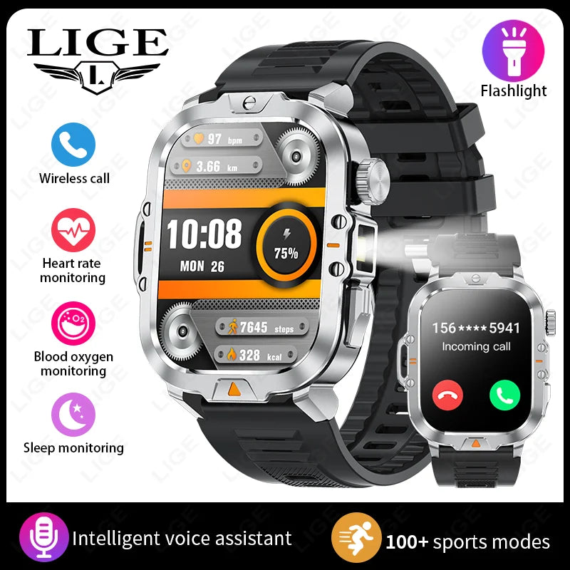 Flashlight Smartwatch For Men Women