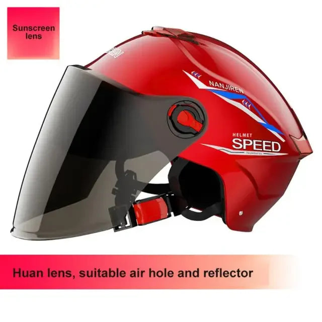 Winter Electric Bicycle Helmet with High-definition Lens,