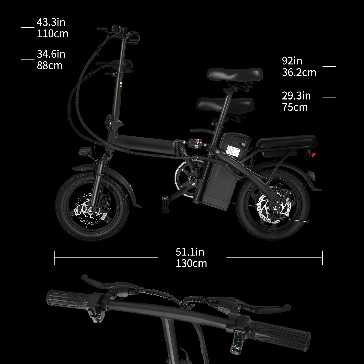 Adult folding basket electric bicycle