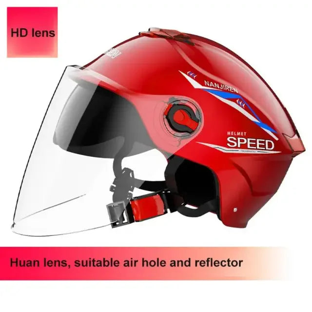 Winter Electric Bicycle Helmet with High-definition Lens,