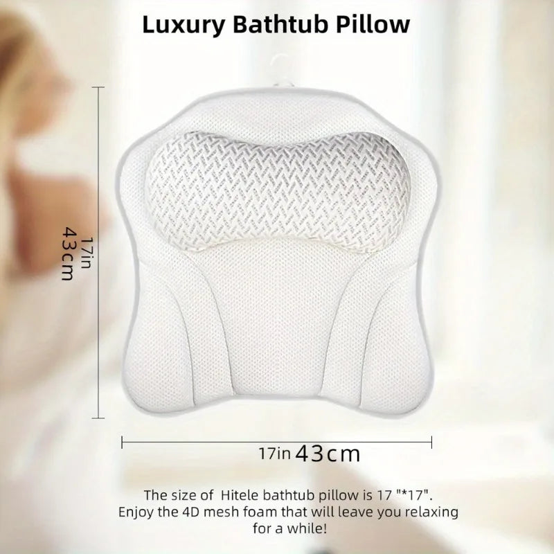 Neck and Back Support Luxury Bath Pillow for Relaxing