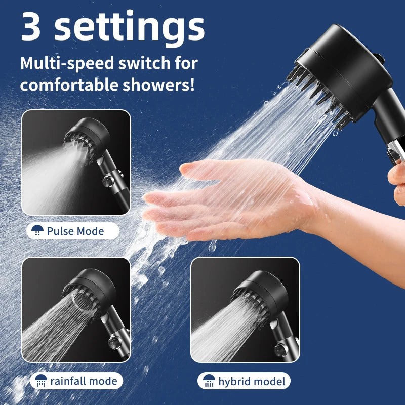 3-speed Adjustable Showerhead High-pressure Water-saving,  Showerhead