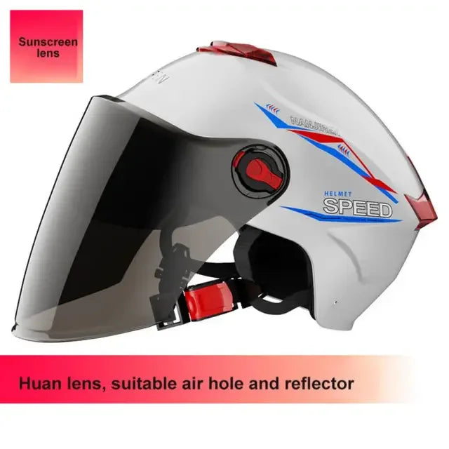 Winter Electric Bicycle Helmet with High-definition Lens,