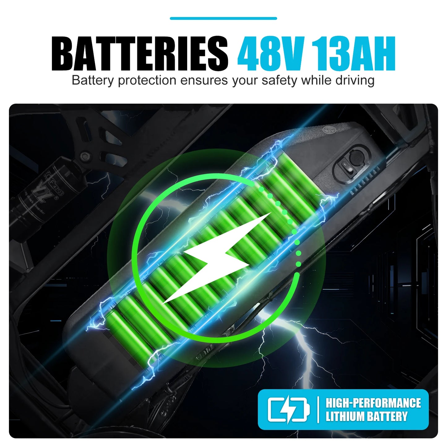 Adult electric bicycle peak range of 1000W-38+miles