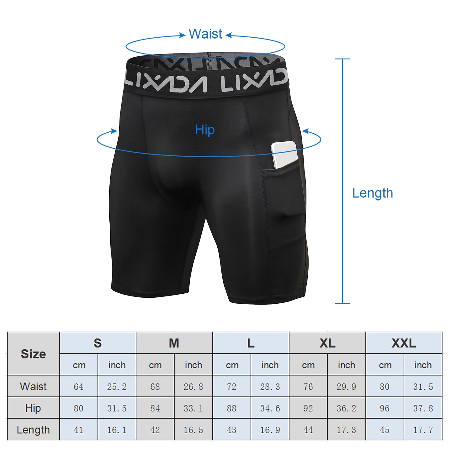 Lixada 3 Pack Men Sports Shorts