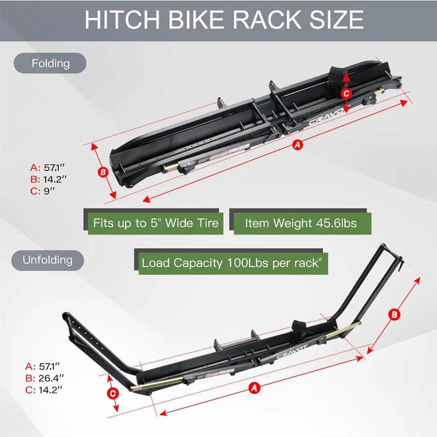 Expandable Hitch Bike Rack
