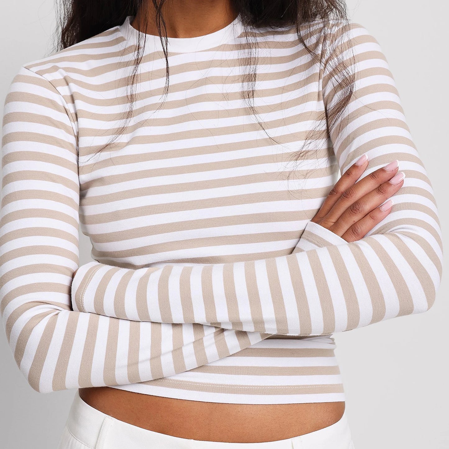 Women Stripe Long Sleeve Shirts