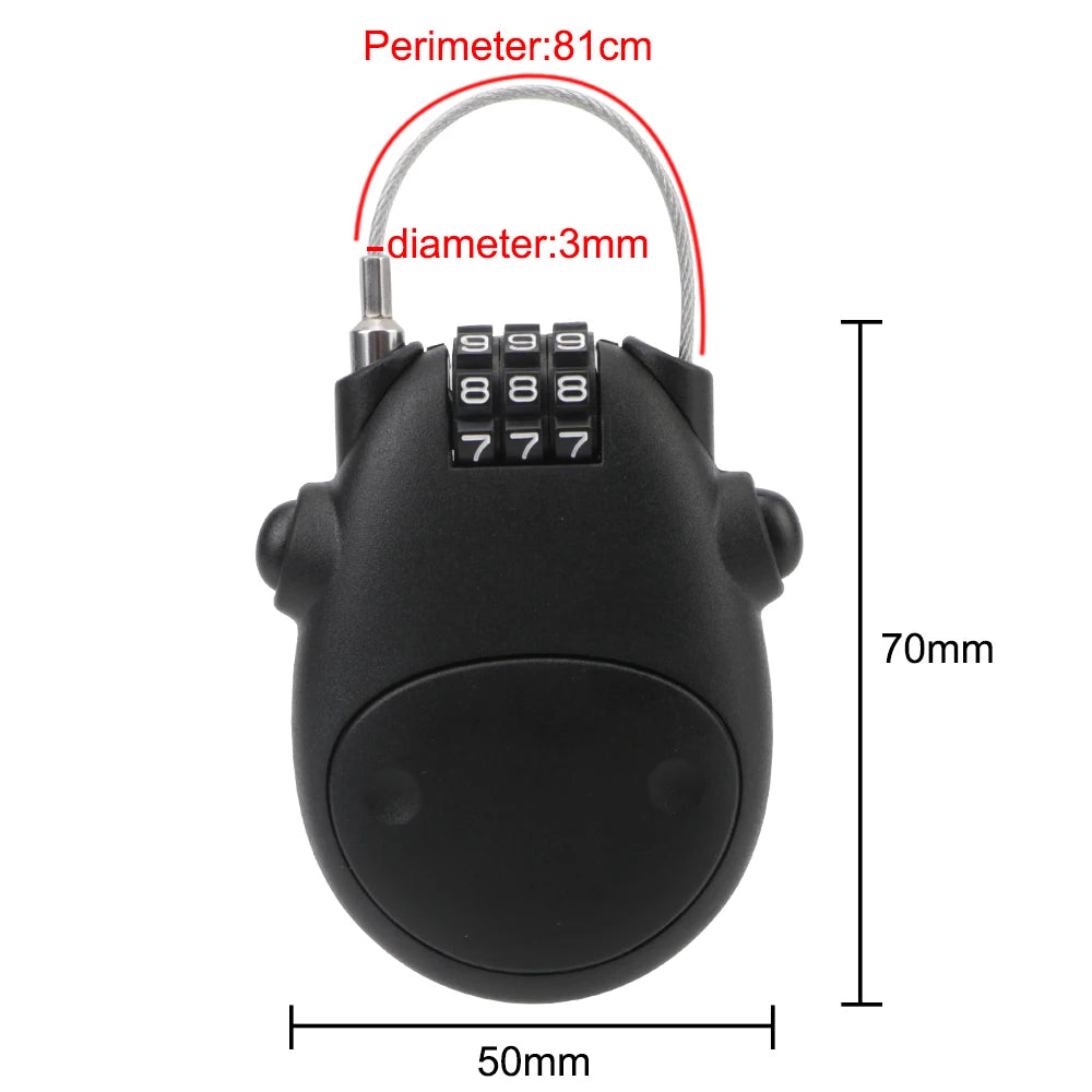 Bicycle Steel Cable Code Password Lock