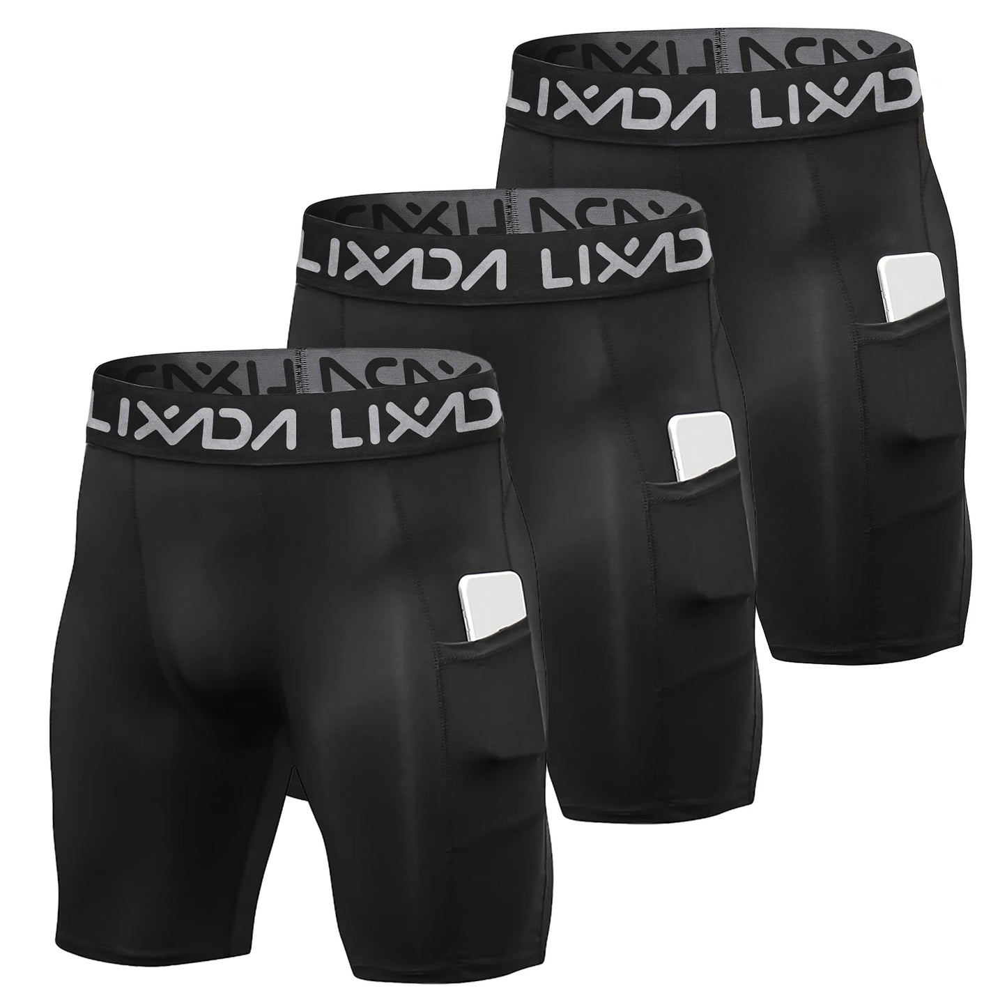 Lixada 3 Pack Men Sports Shorts