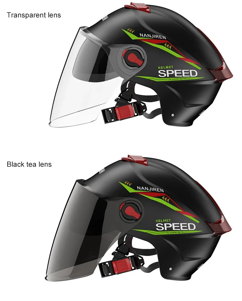 Winter Electric Bicycle Helmet with High-definition Lens,