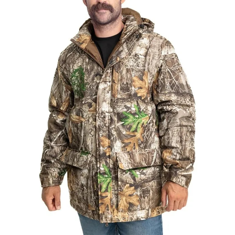 Men's Edge/Timber/Max-7 Camo Hunting Insulated Cold Weather Parka Jacket