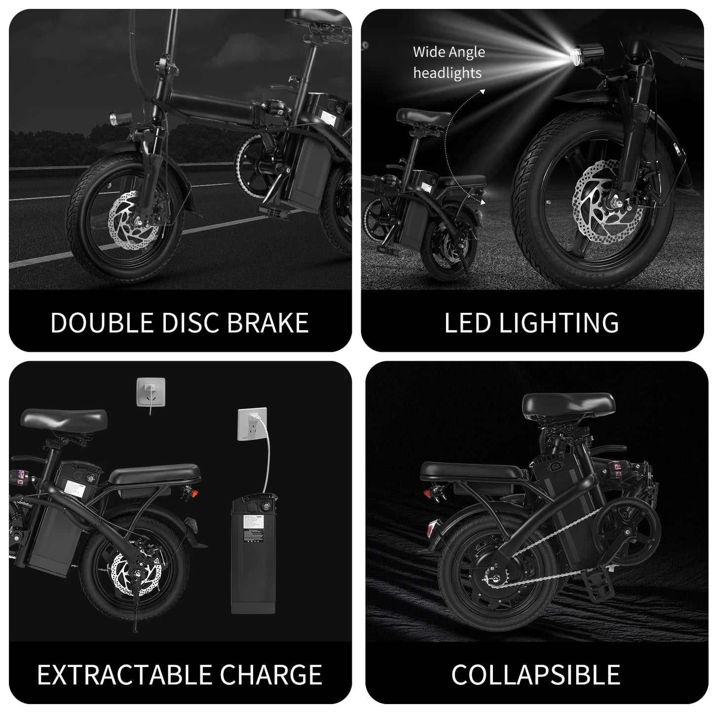 Adult folding basket electric bicycle
