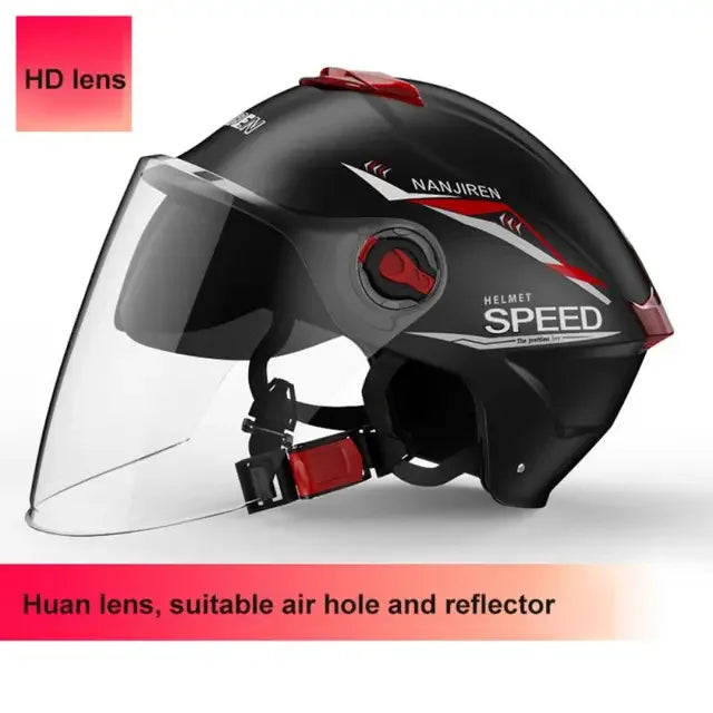 Winter Electric Bicycle Helmet with High-definition Lens,