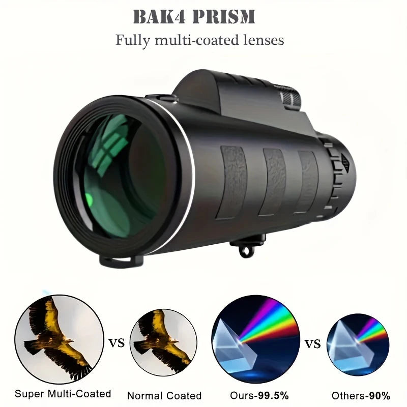 Portable 40x60 Zoom HD Monocular Telescope