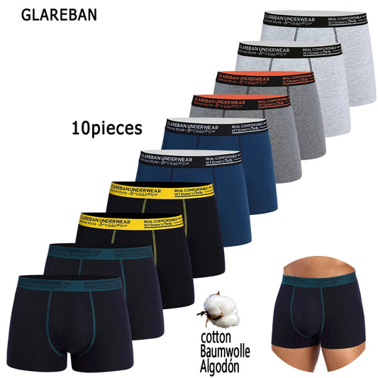 10pcs Pack Cotton Boxers Shorts