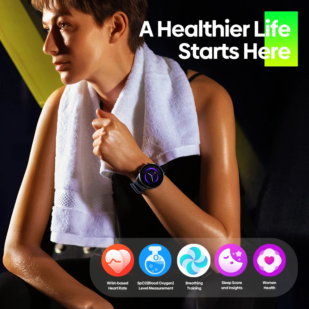 New 2024   Voice Calling Smart Watch Large Fitness Tracking Smartwatch for Women