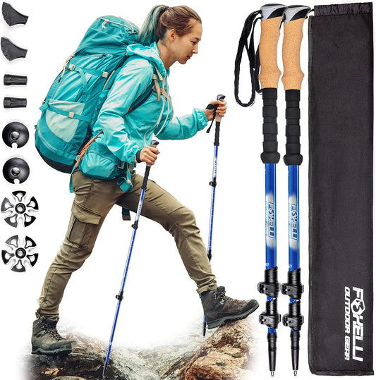 Carbon Fiber Trekking Poles – Lightweight Collapsible Hiking Poles