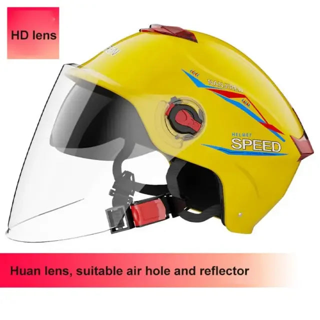 Winter Electric Bicycle Helmet with High-definition Lens,