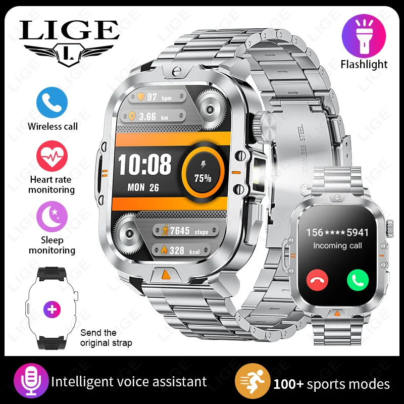 Flashlight Smartwatch For Men Women