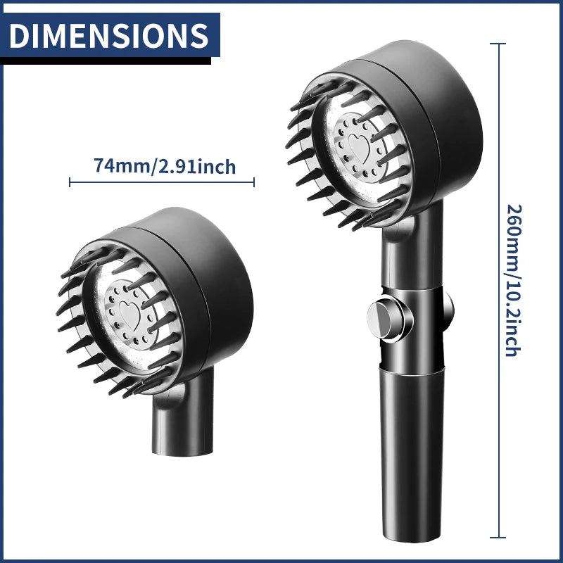 3-speed Adjustable Showerhead High-pressure Water-saving,  Showerhead