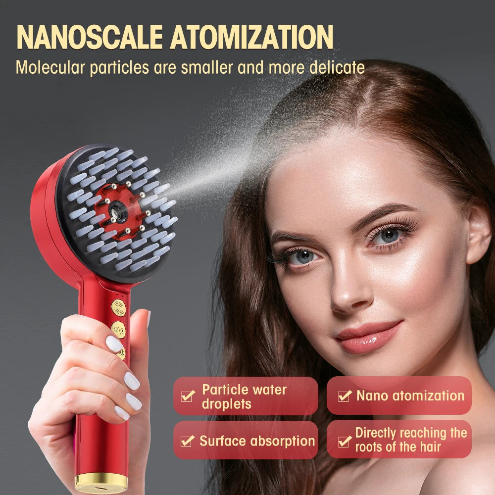 EMS Massage Comb + 50ml  Hair Growth Oil Nano Spray