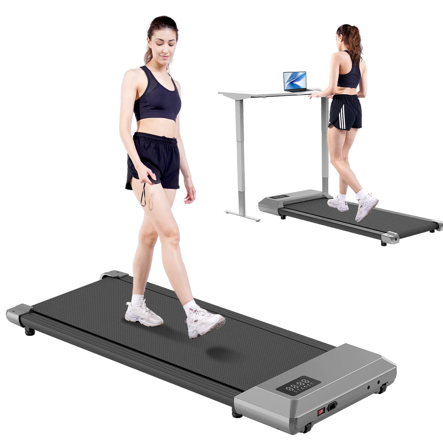 2in1 Walking Pad Mini Treadmill