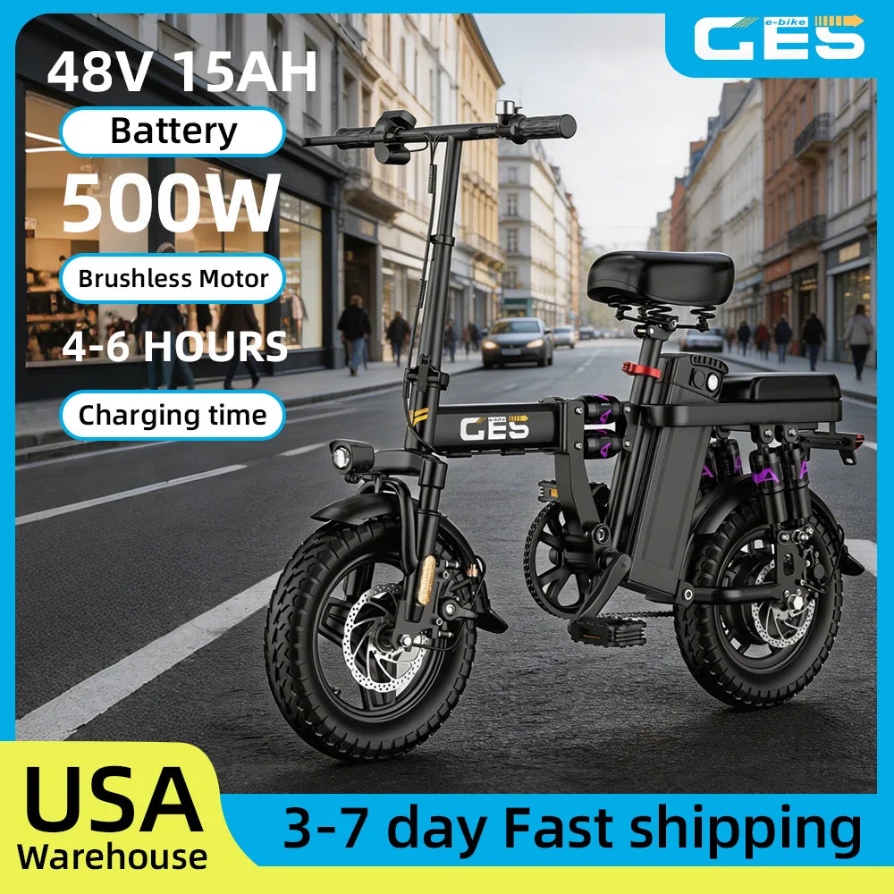 48V 15AH Battery E-Bike