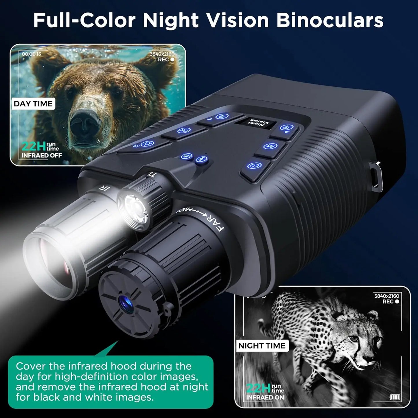 58MP Full-Color 4K Night Vision Binoculars