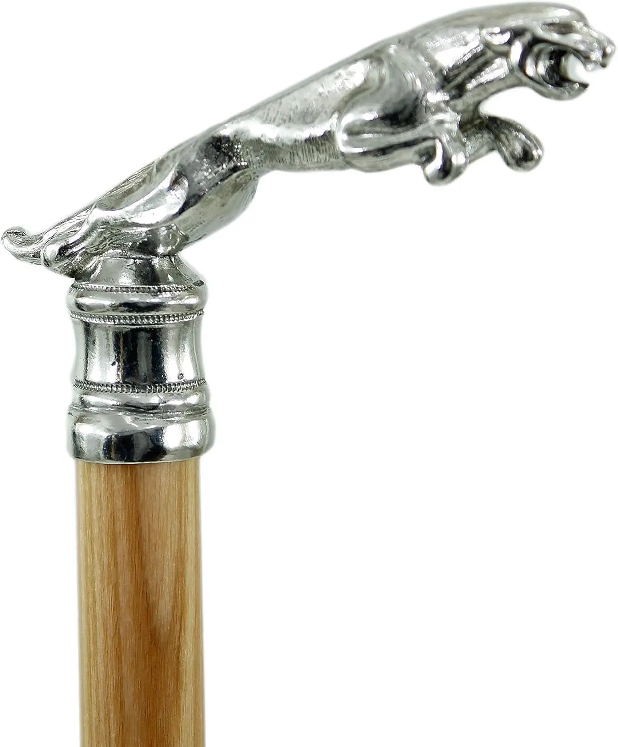 Walking Stick, Pure Pewter Handle on Beech Wood