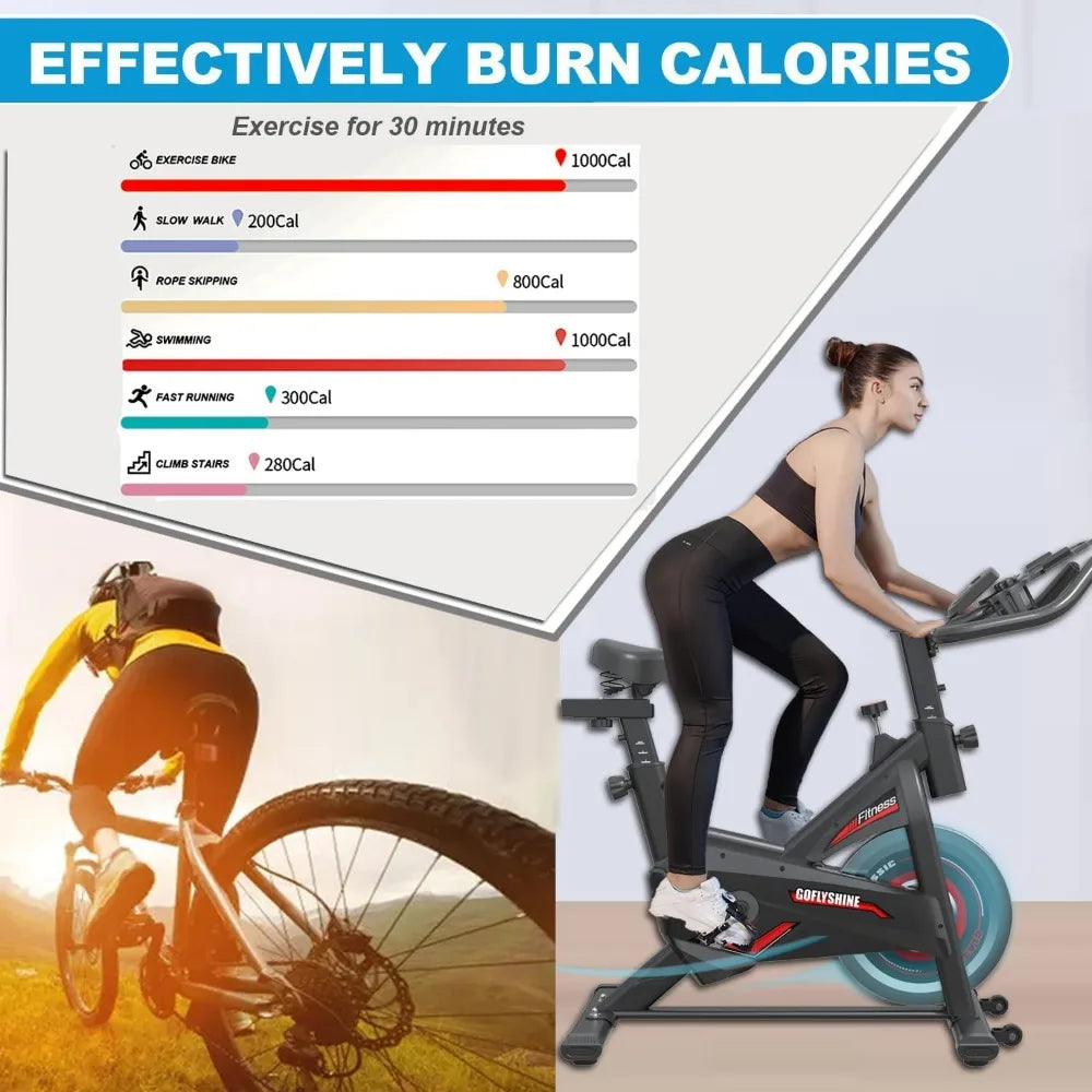 Stationary Exercise Bike for Home Indoor Cycling