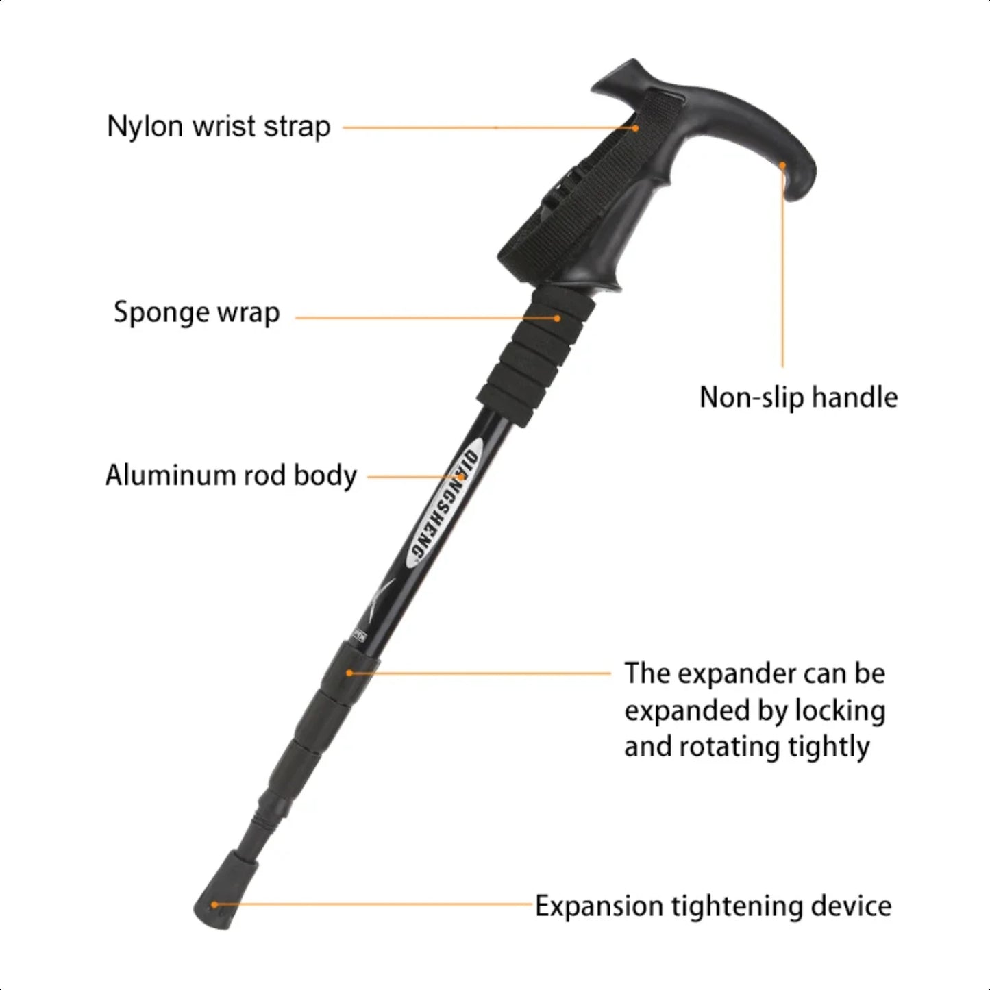 Lightweight, Durable, and Portable Essential Trekking Stick