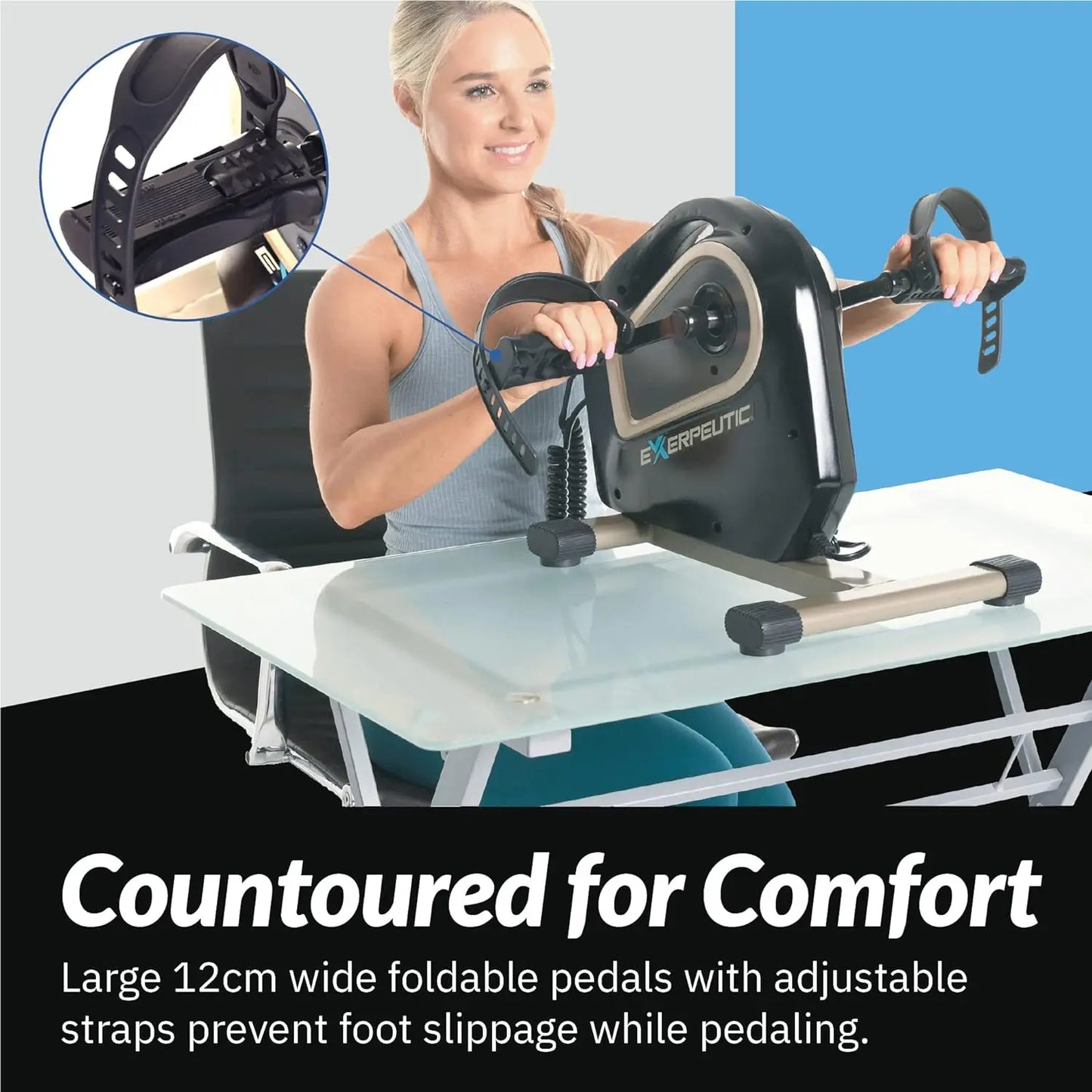 2000M Motorized Under Desk Exercise Bike