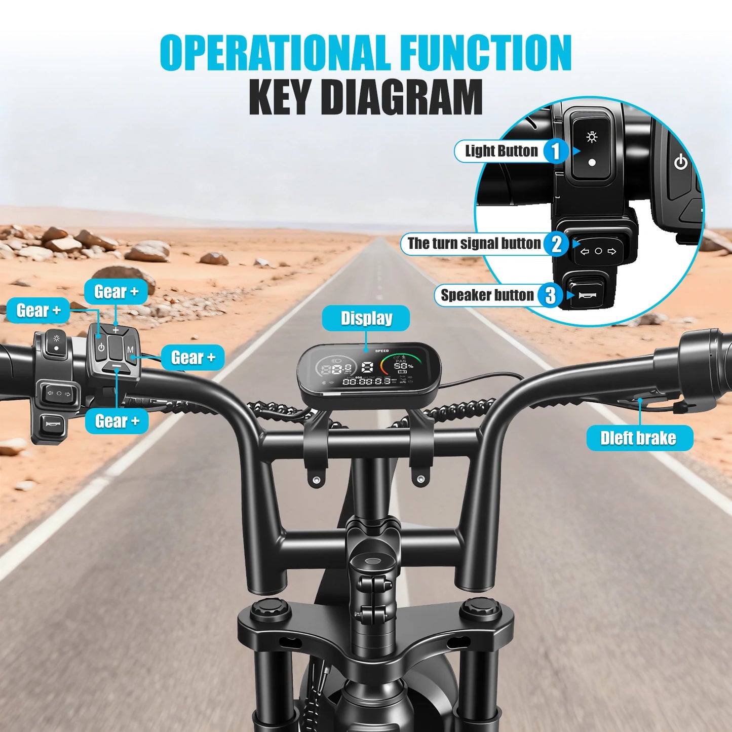 Adult electric bicycle peak range of 1000W-38+miles