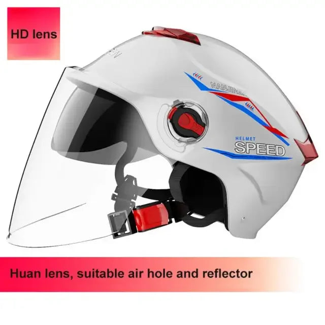 Winter Electric Bicycle Helmet with High-definition Lens,