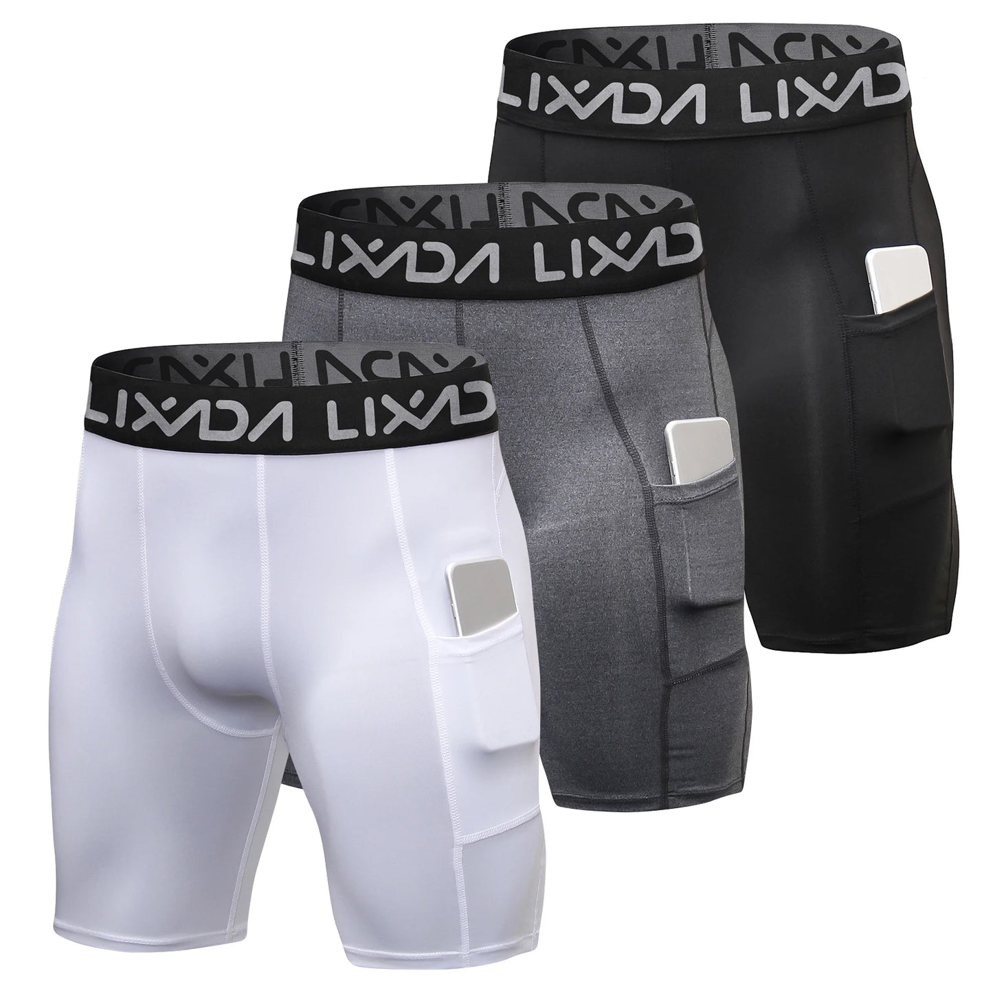 Lixada 3 Pack Men Sports Shorts